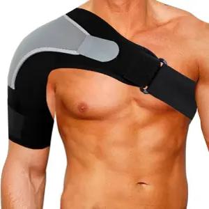 압력 패드가 있는 어깨 안정성 보조기 조절 가능한 지지대 가벼운 통기성 네오프렌 회전근 커프 탈구된 AC