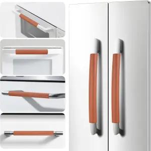 하이퍼모션 냉장고 도어 핸들 커버 6팩 전자레인지 오븐 캐비닛 등을 위한 조절 가능한 PU 가죽 보호대