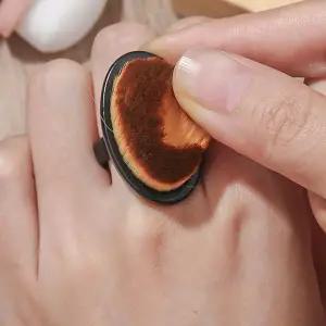 네일 반지형 소형 브러쉬 미니 더스트 솔 네일아트반지브러쉬