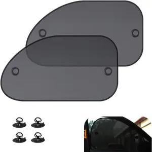 다운힐 2 PCS 카 사이드 윈도우 선쉐이드 자외선 차단 통기성 메쉬 소재 차량 커버 흡입 컵 보호 액세서리