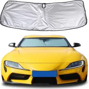 도요타 수프라 GR A90 A91 MK5 20192026용 윈드실드 선쉐이드 전면 창문용 접이식 자동차 자동 자외선 차단