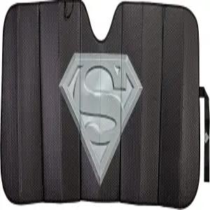 플라스틱컬러 003883R01 슈퍼맨 DC 코믹스 로고 블랙 매트 피니시 자동차 트럭 또는 SUV 전면 윈드실드