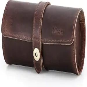 히람 정품 가죽 여행용 시계 케이스 롤 정리함 클래식 및 팔찌용 3워치 커피