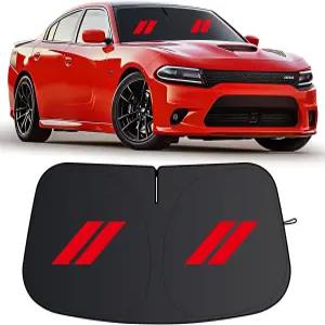 닷지 충전기용 윈드실드 선쉐이드 2011-2024 300T 실버 선바이저 폴더블 전면 창문 프로텍터 자외선 차단