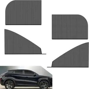 DACTURY 4 PCS 사이드 윈도우 선쉐이드 통풍형 자외선 차단 및 방진 메쉬 이중 통기성 자동차 창문 단열