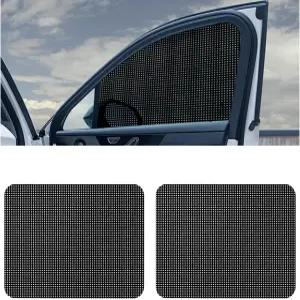 2PCS 차량 측면 창문 자외선 차단 개인정보 보호 정적 접착 필름 스티커 열 눈부심 방지를 위한 재사용