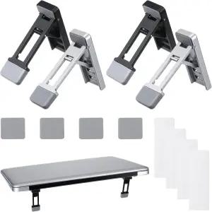 책상용 휴대용 노트북 스탠드 4Pcs 접이식 키보드 라이저 미끄럼 방지 패드 조절 가능한 인체공학적 컴퓨터