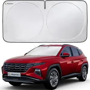 마그넬렉스 자동차 앞유리 선쉐이드 - 고급 차광 보호 미러 컷아웃이 있는 접이식 선쉐이드로 차량을