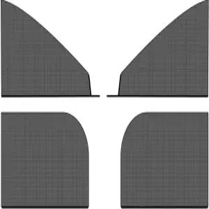 4 PCS 자동차 측면 창문 그늘막 단열 커버 카 선쉐이드 메쉬 범용 접이식 암막 패널 대부분의 자동차블랙