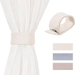 마그네틱 커튼 타이백 2팩 얇고 짧은 무겁거나 긴 원단 홀백 풀 홀더 베이지색이 아닌 완벽한 제품입니다