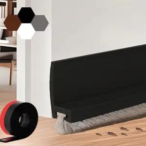 브러시가 있는 39인치 도어 드래프트 스토퍼 외부/내부 접착식 웨더 스트리핑 씰 스윕 블록 소음 및 먼지