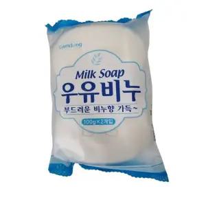 우유 비누 2P 세트 목욕탕 세안 세수 바디 핸드워시