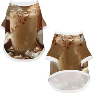 개 셔츠 메쉬 통기성 티셔츠 코코넛 주스 옷 여름 신축성 있는 애완동물 빠른 건조 고양이 강아지 조끼