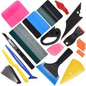 펠트 스퀴지 마이크로 랩 스틱 고무 블래드 스크레이퍼 플림 커터 자동차 스티커 제거기 PPF 도구를 사용한