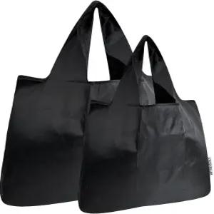 앨리드로우 대형 및 소형 접이식 토트 나일론 재사용 가능 식료품 가방 2개 세트