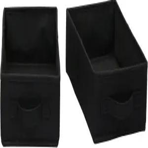 가정 필수품 좁은 옷장 정리 서랍 2팩 고급 통기성 폴리 린넨 편리한 앞 손잡이 걸이식 정리함에