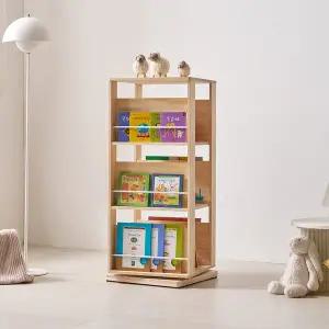 [비앙스]VONI 편백나무 전면 회전책장 3단