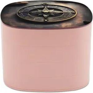 VstaDank 마법 디자인 북유럽 런 나침반 주얼리 케이스 여성 휴대용 여행용 박스 회전 정리함 미러 다층