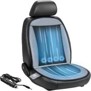 컴피어 블랙 12V 쿨링 카시트 커버 쿠션 자동차 SUV 유니버설용 앞좌석