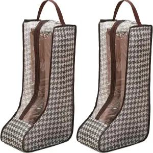 2Pcs 부츠 보관 가방 정리함 카우보이 방진 휴대용 여행용 신발 보호 키 큰 커버 포장용