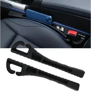 2PCS 다용도 카시트 갭 필러 정리함 수납 슬롯/폰 홀더가 있는 플러그 포수/콘솔 사이의 유니버설 인입으로