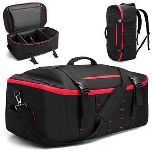 백팩 스트랩, 젖은 포켓 및 분리형 칸막이가 있는 스마스롭 65L 전술 더플 백 짐 가방, 여행, 스포츠 군사용 백팩, 블랙