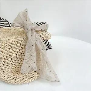 (색상 GS002728 린넨쁘띠스카프 심플)지앤지 린넨으로 우아하게 린넨 쁘띠 스카프 프릴 예쁜스카프