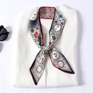 ( )프린 양면 쁘띠 스카프 여성 미니 타이스카프