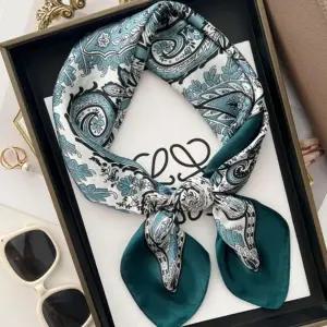 페이즐리 여성 패션 스카프 봄 가을 캐주얼 정장 스카프 예쁜 여자 사각 여성 미니