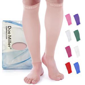 남성 및 여성용 닥 밀러 압박 종아리 슬리브, 등급, 러닝, 찢김, 정강이 부목, 무릎 높이, 소매, 1쌍