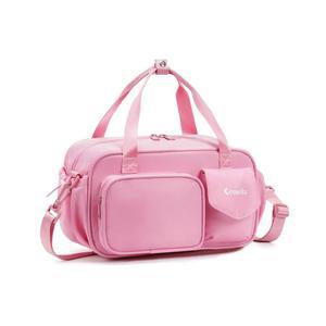 여성용 세네다 12인치 미니 체육관 가방, 젖은 포켓이 있는 작은 더플백, 요가, 스포츠, 운동, 일상 사용을 위한 가벼운 멀티 포켓 여행용 토트 - 방수 기능