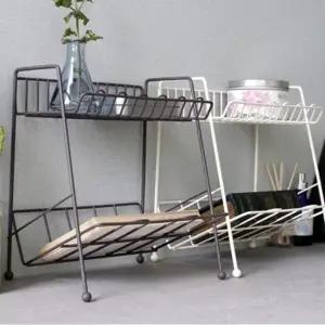 철제선반 미니 다용도 2단 거실 침실 서재 인테리어 선반 소품정리