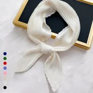 고급 쁘띠 스카프 여성 미니 패션 넥카프 주름스카프