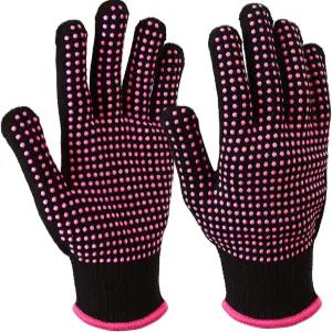 실리콘 범프가 있는 얀타이시유 2팩 내열 장갑 컬링 헤어 스타일링용 열 차단