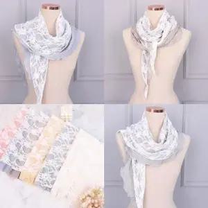 국산 러블리 레이스 스카프 dys 봄스카프 롱스카프 머플러 고급 고급 목 가을 롱 스카프