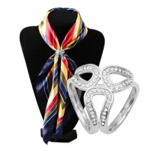 샤론큐빅스카프링 큐빅스카프링 봄스카프 스카프고리 고정 스카프 홀드 장식 브로치 엄마선물 고리 버클 연