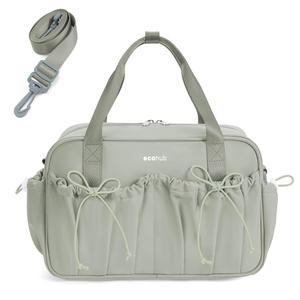 여성용 에코허브 작은 짐 가방, 젖은 수납공간이 있는 미니 더플 보크노트 스포츠 귀여운 토트백 댄스 요가 운동 여행 가방 그린
