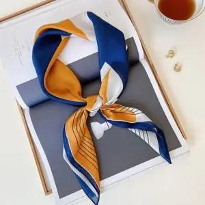 사각 배색 패션 스카프 모조 실크 봄 가을 유니크 패션스카프 여성스카프 가방스카프 여자스카프 실크스카