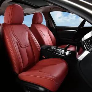 자동차용 플로리치 앞좌석 커버 럭셔리 방수 인조 가죽 시트 쿠션 카시트 프로텍터 대부분의 5인승 차량에