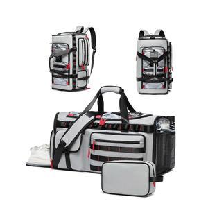 남성용 MCBD 짐 가방, 신발 및 노트북 수납공간이 있는 45L 트래블 더플 스포츠 백팩, 가방 위켄더 오버나이트 토트, 그레이