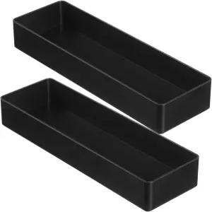 텔링 2개 4피스 대형 검은색 직사각형 책상 정리함 세트 하프 액세서리 트레이 사무실 가정 또는 서재용