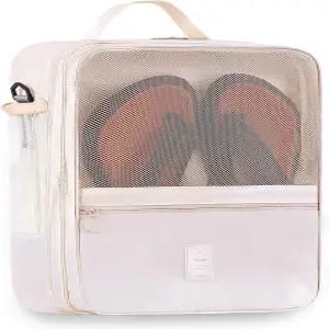 여행용 업리메이지 대형 신발 가방에는 4켤레의 3겹 수납 공간이 있는 보관 파우치 방수 및 세탁