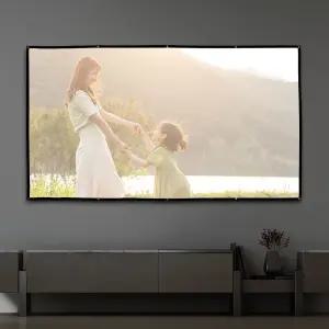 이동형 빔프로젝터 스크린 265x150cm 캠핑장스크린 홈시어터