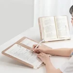 우드 1단 독서대 북스탠드 각도조절 회전북클립 태블릿 노트북 와이드 거치대 독서 책 받침대 필기가능