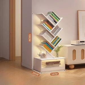 나무 모양의 책장 단단한 선반 바닥에서 절약형 나무 거실 선반 보관 공간 천장까지