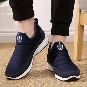 털운동화 남성 겨울 방한화 털신발 끈없는 발편한 mae