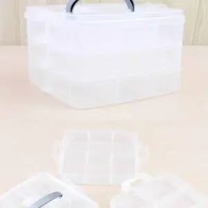 휴대용 3단 멀티박스 소형 다용도수납통 소품함 네일스톤케이스 다용도수납함