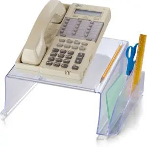 오피스메이트 전화 스탠드 노트북 투명 플라스틱 컴퓨터 라이저 책상용 엘리베이터 21524
