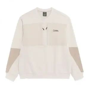 내셔널지오그래픽 N261MSW510 NRN 유틸리티 포켓 세미오버핏 맨투맨 SILVER BIRCH 448839