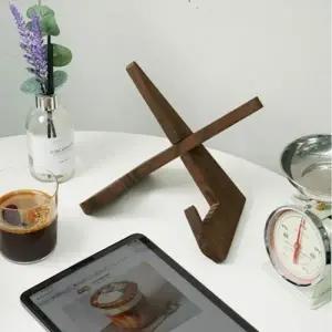 ( )단단한 원목 우드 책 서재 거치대 독서대